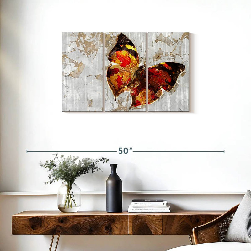 Brampt Grunge Butterfly, 20" H x 33" W