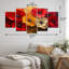 Crimson Serenity of Vibrant Red Poppies I - - Décoration murale coquelicots - - Art traditionnel traditionnel diamant