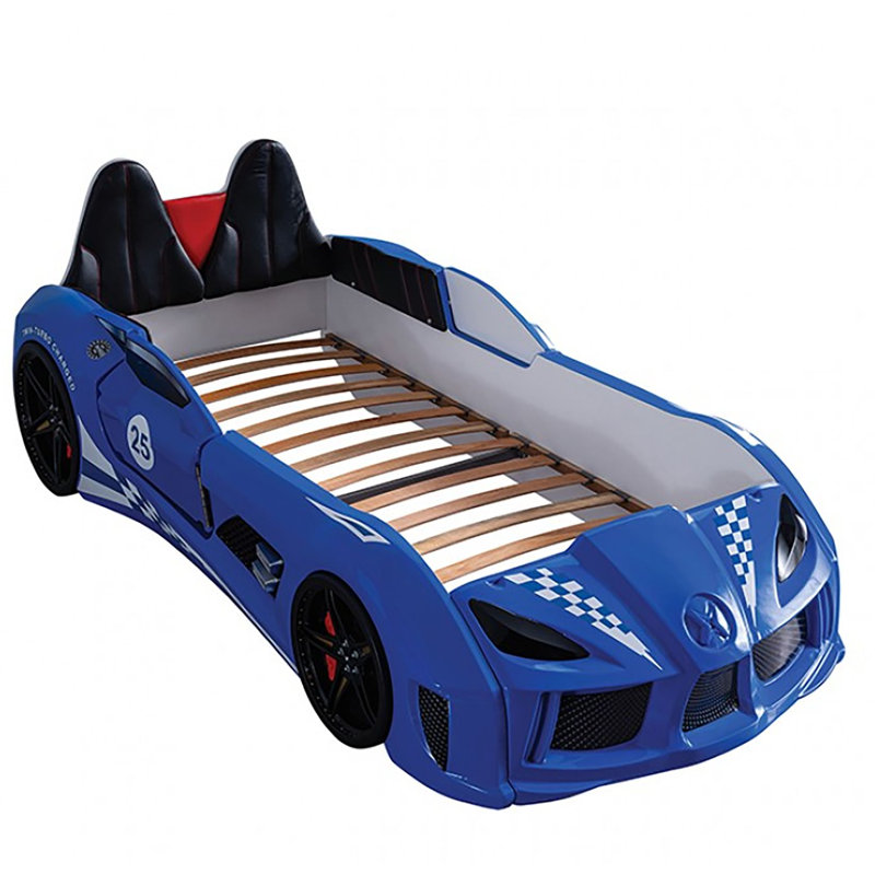 Lit simple pour enfant Abdulhaq, Bleu
