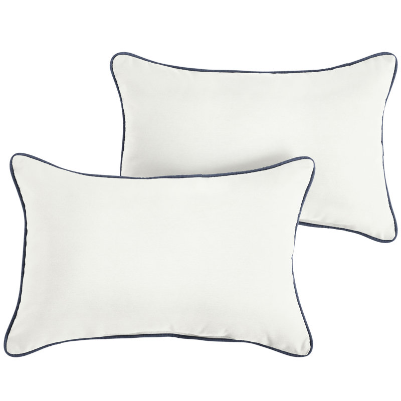 Coussin Sunbrella, H 14 po x l 24 po, Indigo