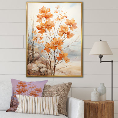 «Abstract Foliage Peach Maple Tree II», reproduction sur toile