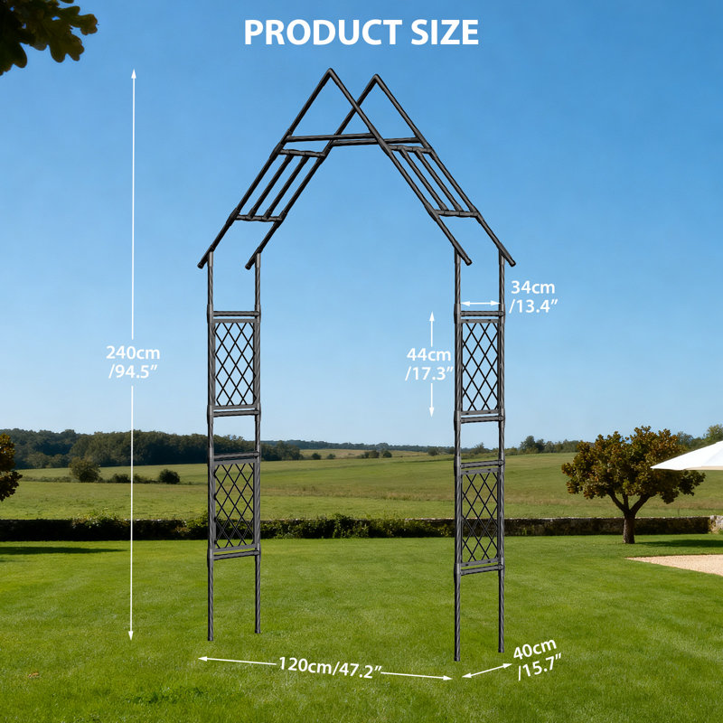 120cm W x 40cm D Metal in Black