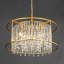 Lustre tambour en cristal 5 lumières à intensité variable