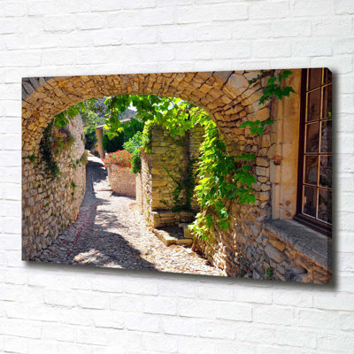 A Charming Street - Wrapped Canvas Print