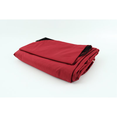 10X10 Ft Outdoor Gazebo Replacement Cover In Red. With Protection. Double Tiered Roof Drainage And Net For Entertainment Red Top Cover. , Protected. Drain Holes