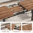 6-8 Person Extendable Dining Table Set, Rectangle Table, 2 Long and 2 Short Benches, Walnut Wood Top-370005143