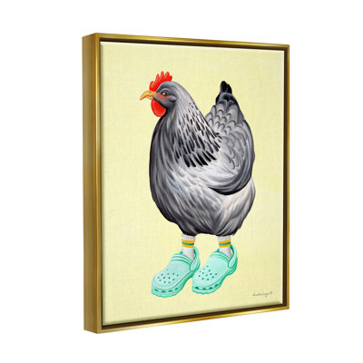 " Chicken Hen Vibrant Rubber Clogs Farm Animal "