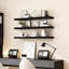 Tablettes murales flottantes noires Mission Black
