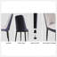 Table de salle à manger rectangulaire extensible de 55,12 à 70,87 po pouvant accueillir 4 à 6 personnes, équipée de 4 chaises de salle à manger rembourrées en tissu polyuréthane épais, d'une table de cuisine et de chaises, avec des pieds en méta