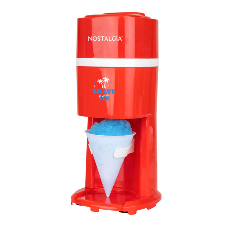 Nostalgia Shave Ice and Snow Cone Machine, Red