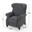 Fauteuil inclinable avec accoudoirs roulés gris anthracite Accents