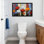 Plantes et fleurs, fleurs colorées sur toile