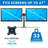 Mount-It! Height Adjustable Standing Desk Converter with Bonus Dual Monitor Mount Included, 36 Inch
