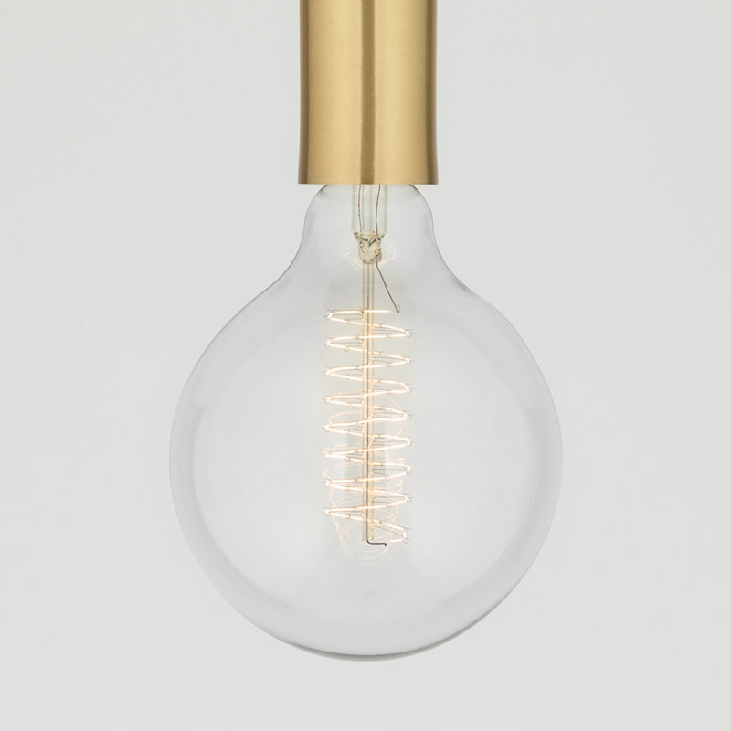 Marnie 1 Light Pendant, Aged Brass, Black, 6.25" H x 11.75" W x 11.75" D