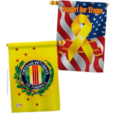 Double Sided 40'' H x 28'' W Polyester Independence Day House Flag