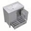 Meuble-lavabo bleu 30 po avec lavabo simple, meuble-lavabo sous-comptoir, armoire de rangement avec 2 portes et un tiroir, fermeture en douceur, rangement multifonctionnel, structure en bois massif-95106212