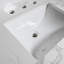 Dessus de meuble-lavabo en pierre Montary avec lavabo rectangulaire encastré en céramique Montary