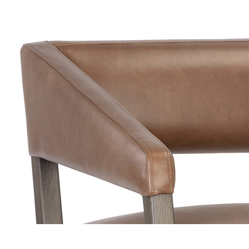 Carlyle Lounge Chair, Brown Genuine Leather