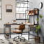 Stathelle L-Shaped Metal Base Writing Desk-1565884179