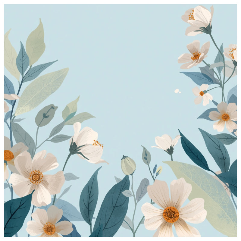 Housses de couette Floral Botanical Illustration, Grand lit
