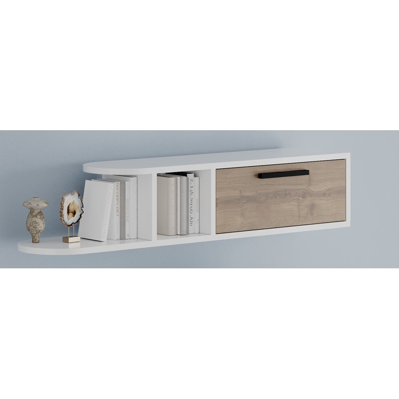 Floating Shelf, Grey/White