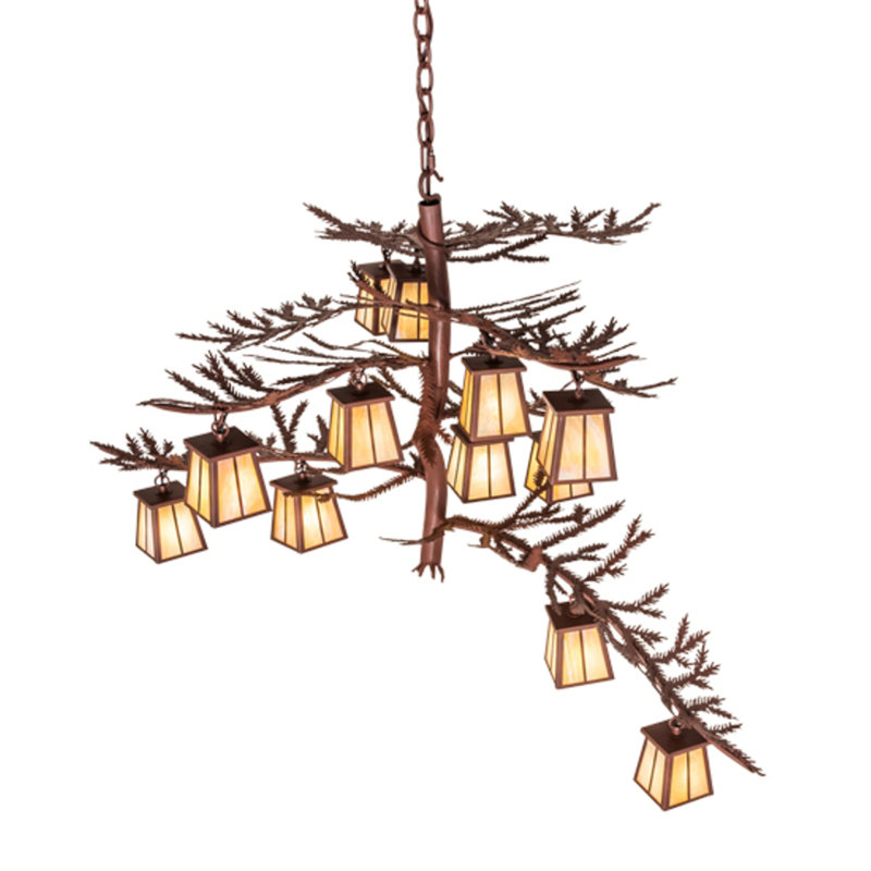 Pine Branch 12 - Light Chandelier