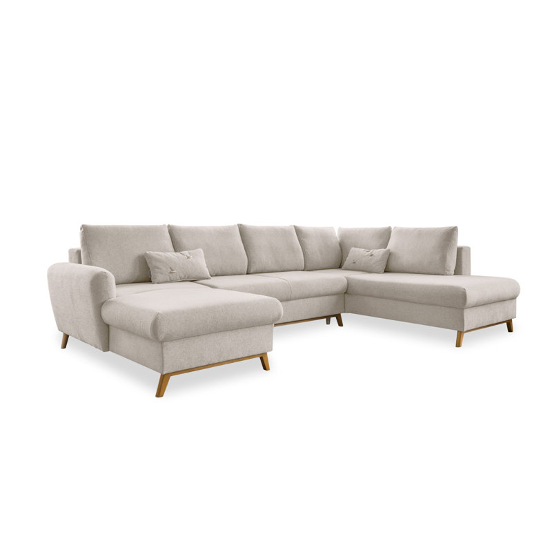 Scandic Lagom 8 Seater Sofa Bed, Beige, Right Hand Facing