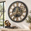Solid Wood Skeleton Wall Clock-1556344456