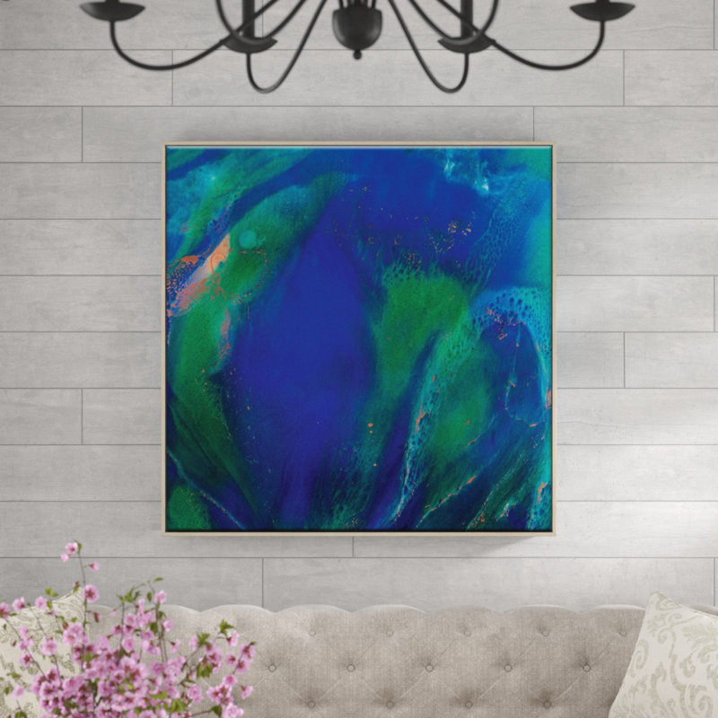 Shake Your Tail Feather by Olivia Collins - Painting on Canvas, Timber, 61cm H x 61cm W