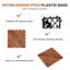 27 carreaux de terrasse en bois d'acacia emboîtables brun à motif diagonal