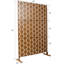 Panneau décoratif en métal autoportant pour terrasse, balcon, jardin intérieur intérieur extérieur brun