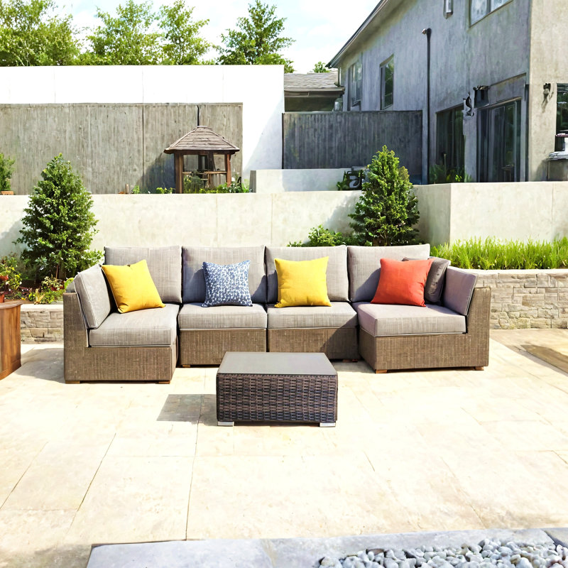 Modern Brown Square Coffee Table – No Assembly Required