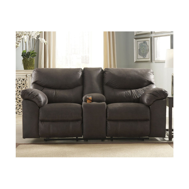 Causeuse inclinable avec console Kevinas, Teck