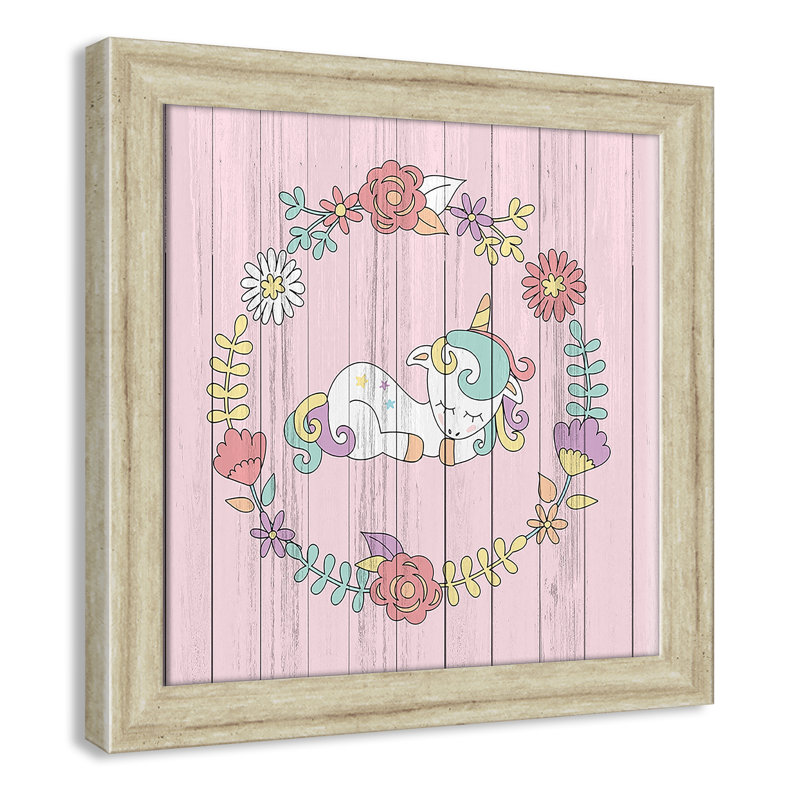 Décoration murale pour enfants, H 14 po x l 14 po x P 0,63 po, Encadré de boîte blanc