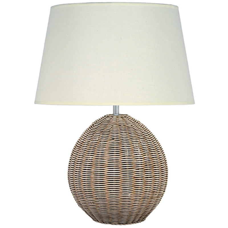 Azure Wicker/Rattan Table Lamp, 47cm x 21cm x 21cm, Natural