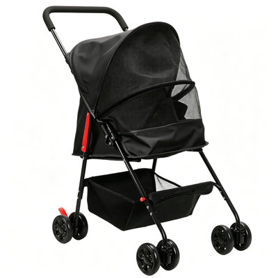 Poussette légère et imperméable pour chiens de petite taille et âgés, avec roues verrouillables