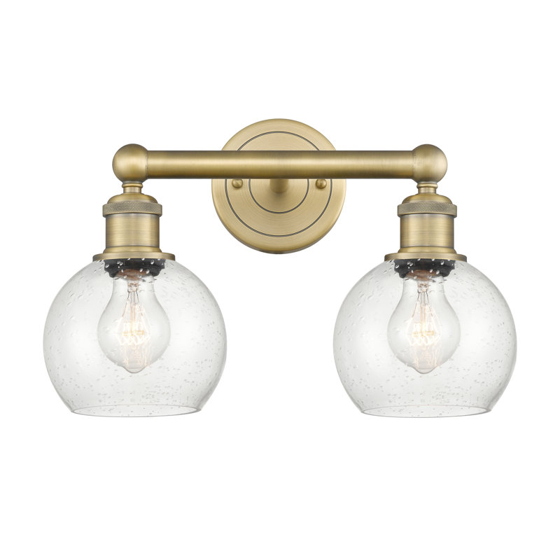 Cambria 2 - Light Dimmable Vanity Light, Seedy, Brushed Brass