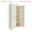 Armoire de rangement en métal 71 po avec tablettes réglables - Cuisine, chambre à coucher, bureau-1283242002