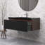 Meuble-lavabo moderne à rayures avec lavabo simple-338554064