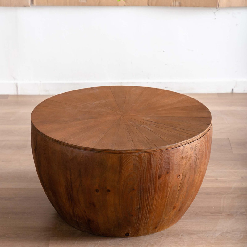 Ekansh Coffee Table, 14.96" H x 35.43" W x 35.43" D, Brown