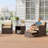 5 Piece Wicker Patio Furniture Set With Side Table,Outdoor Patio Chair With Ottoman