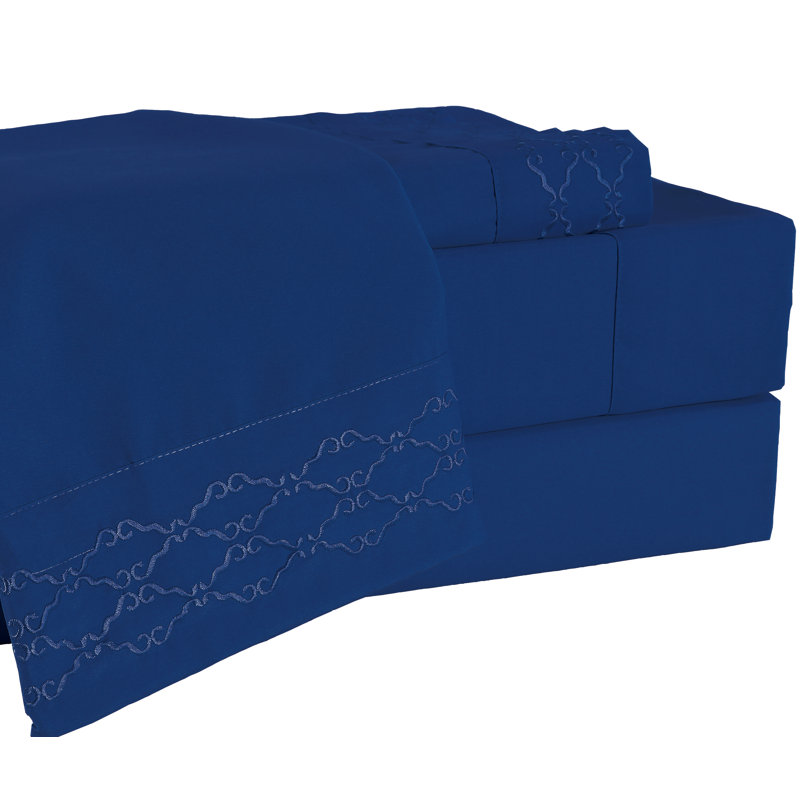 Microfiber Sheet Set, Navy, Twin XL