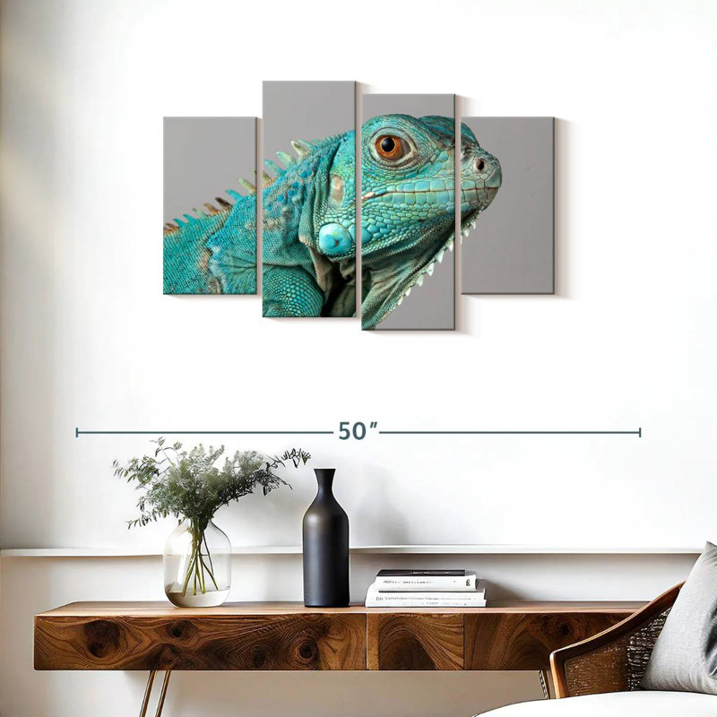 Brampt Blue Iguana, 22" H x 36" W