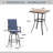 Naksh 27.5" L 2-Person Swivel Bar Height Dining Set 