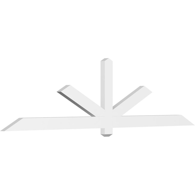 Support de pignon en PVC de qualité architecturale Kennewick, H 24 po x l 96 po (pas: 6/12), P 2 po x F 4 po