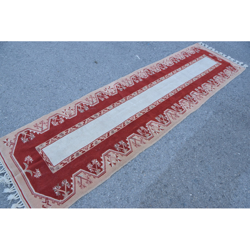 Tapis turc anatolien rétro blanc - parfait pour rehausser le décor de chambre à coucher à thème tribal