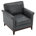 Navy Gray Genuine Leather