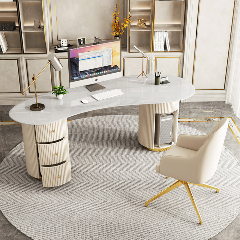 Bureau de réception scandinave de luxe en ardoise, H 29,53 po x l 55,12 po x P 27,56 po