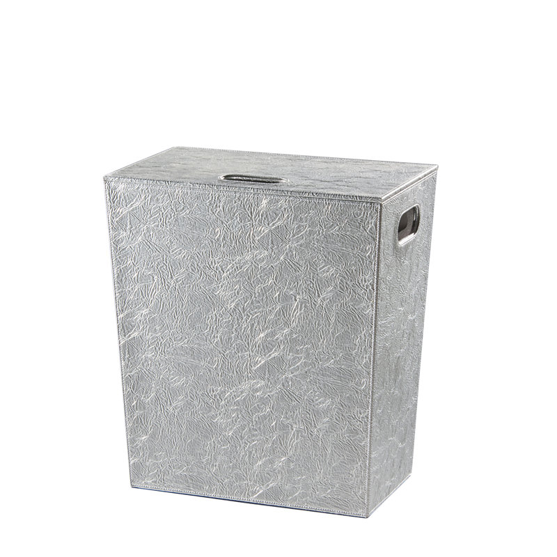 Perle Laundry Hamper, Chrome