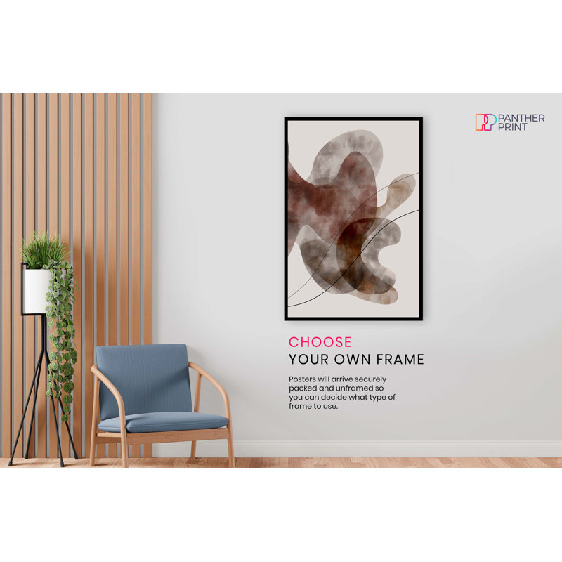 Brown And White - No Frame Print, 31cm H x 20cm W